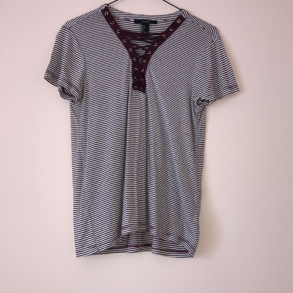 STRIPED RED/WHITE SHIRT